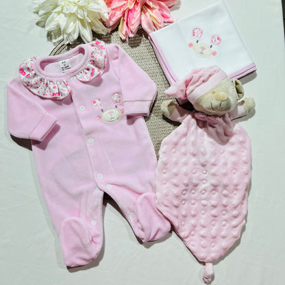 Kit Ursinho Ternura - 0M - Rosa bebé