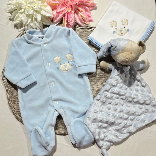 Kit Ursinho Ternura - 1M - Azul bebé