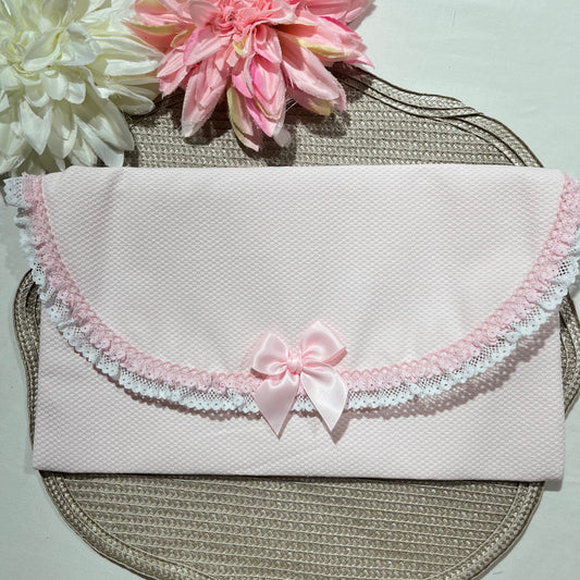Saco primeira roupinha - Rosa bebé