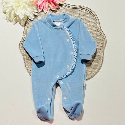 Babygrow em veludo com renda - 0/1 - Premium