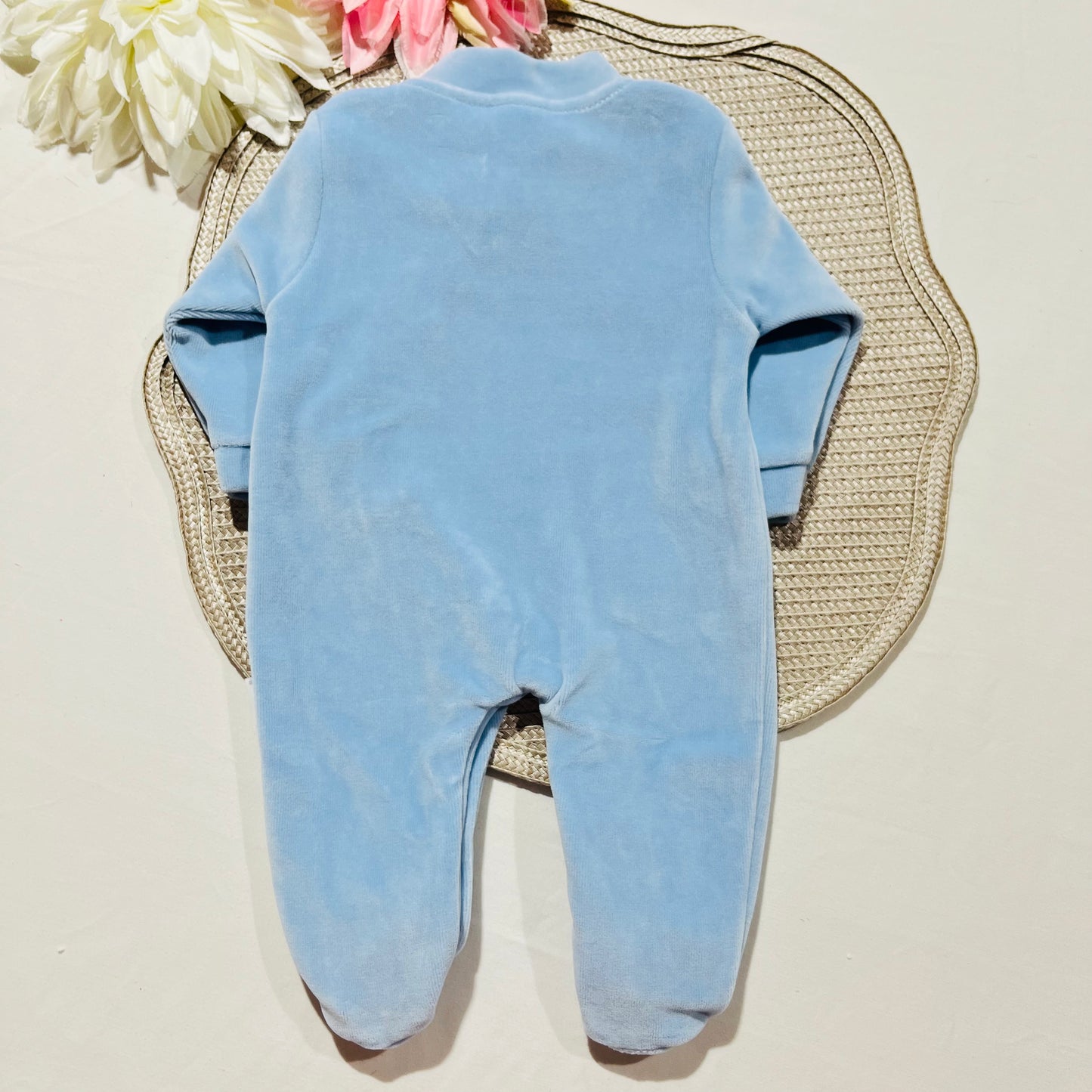 Babygrow em veludo com renda - 0/1 - Premium