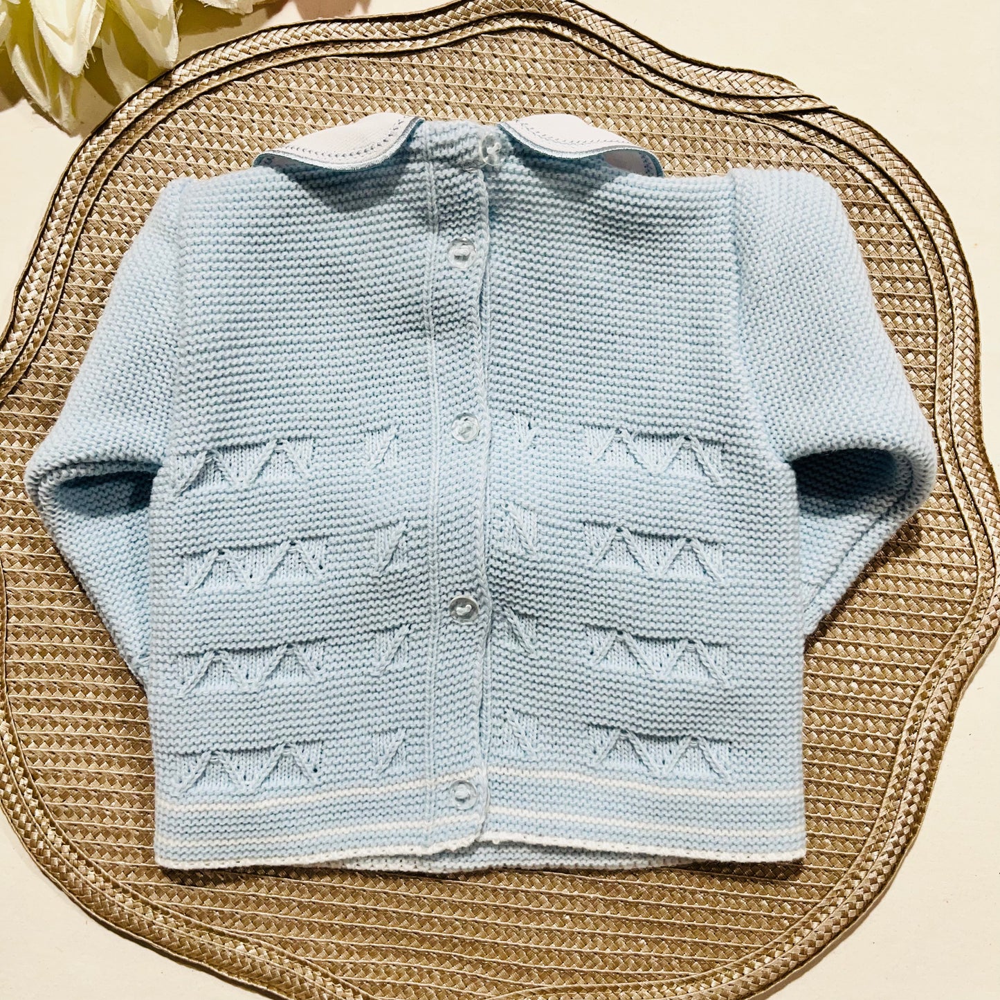Conjunto de Saída de maternidade pompom para Bebé 0-3 meses - Azul bebé
