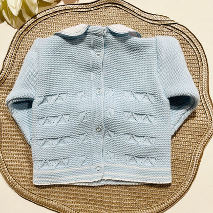 Conjunto de Saída de maternidade pompom para Bebé 0-3 meses - Azul bebé