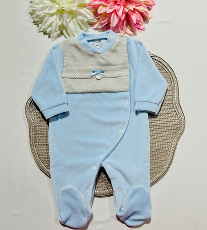 Babygrow em veludo  - Linho