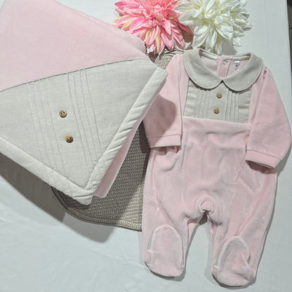 Conjunto Linho Premium para bebé - Rosa bebé