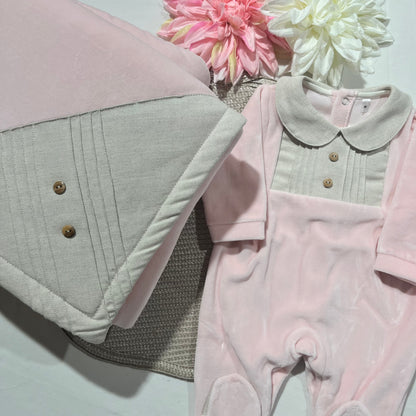 Conjunto Linho Premium para bebé - Rosa bebé