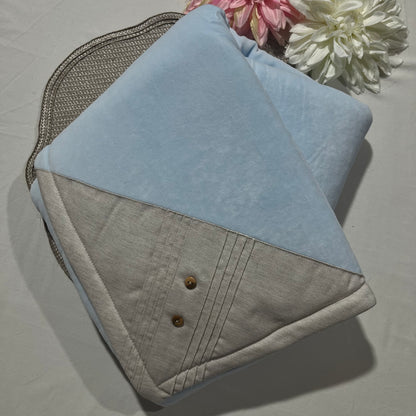 Conjunto Linho Premium para bebé - Azul bebé