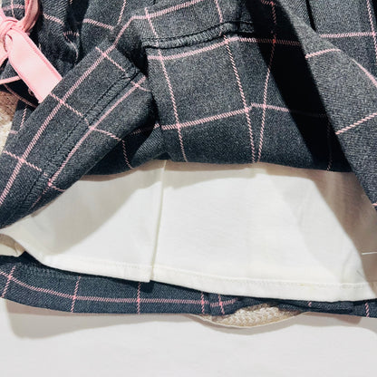 Vestido para bebé com renda e laço  - 3 e 6M