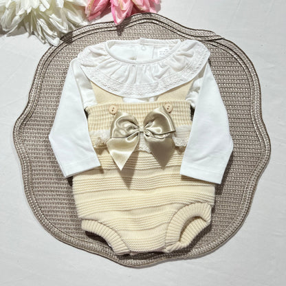 Conjunto Sophia - Fofo e body - Areia - 0/1M