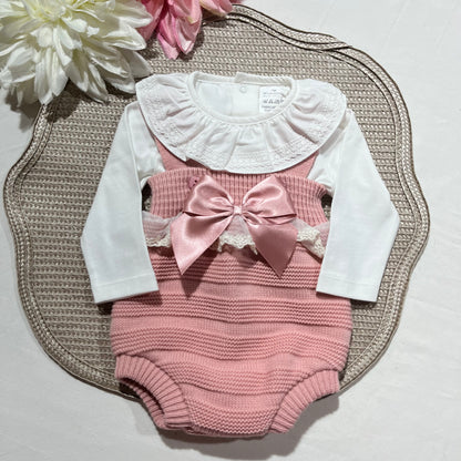 Conjunto Sophia - Fofo e body - Rosa velho - 0/1M