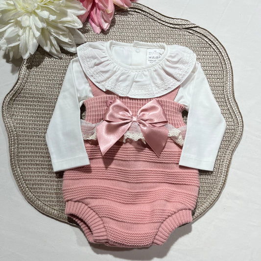 Conjunto Sophia - Fofo e body - Rosa velho - 0/1M