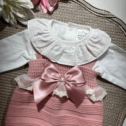 Conjunto Sophia - Fofo e body - Rosa velho - 0/1M