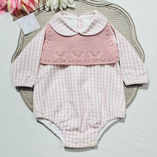 Conjunto Vichy - Fofo e colete - 1 aos 12M