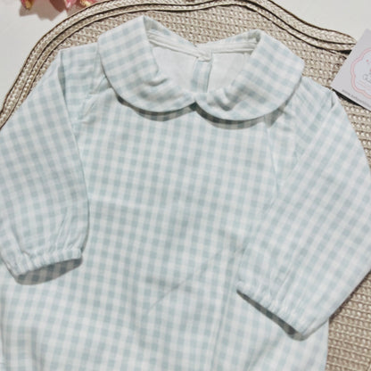 Conjunto Vichy - Fofo e colete - 1 aos 12M