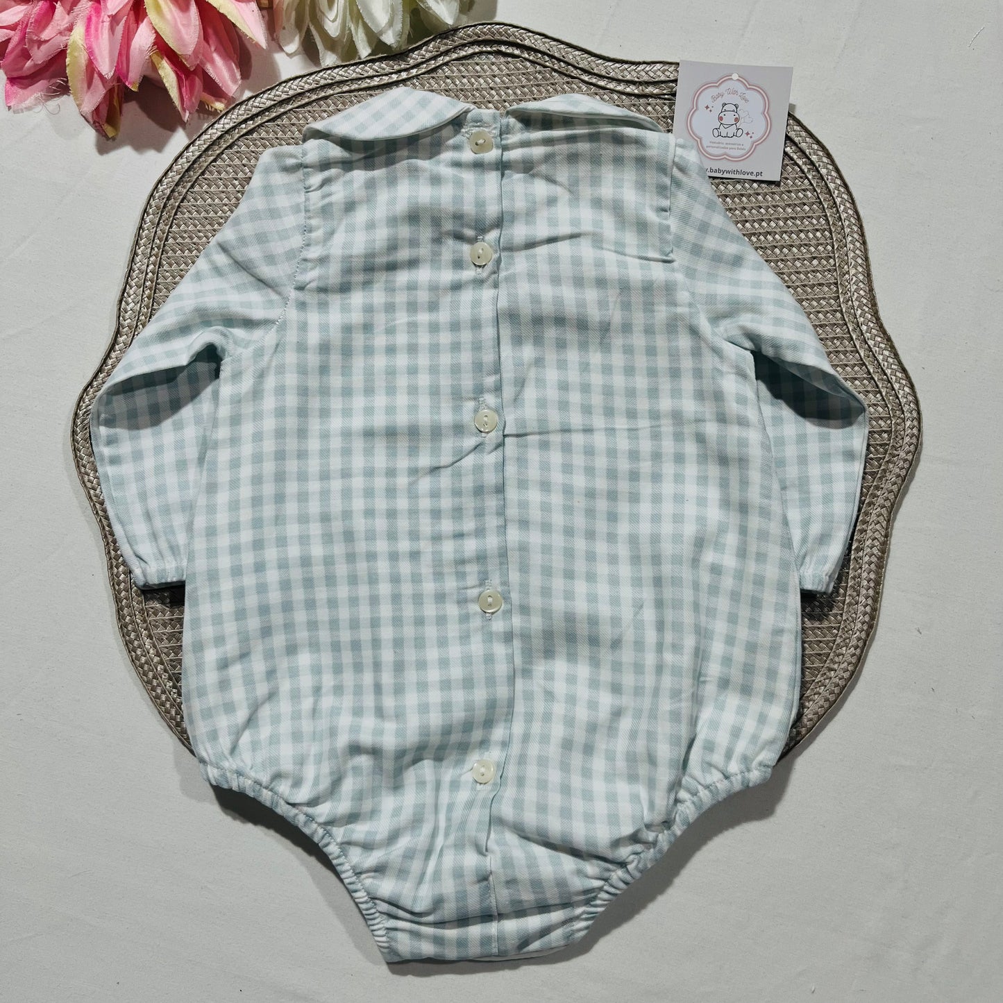 Conjunto Vichy - Fofo e colete - 1 aos 12M