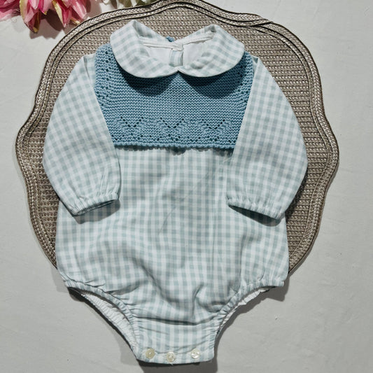 Conjunto Vichy - Fofo e colete - 1 aos 12M