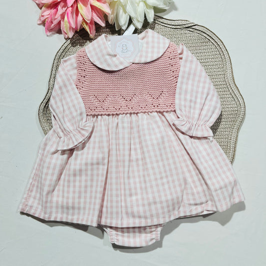 Conjunto Vichy -Vestido e colete - 1 aos 12M