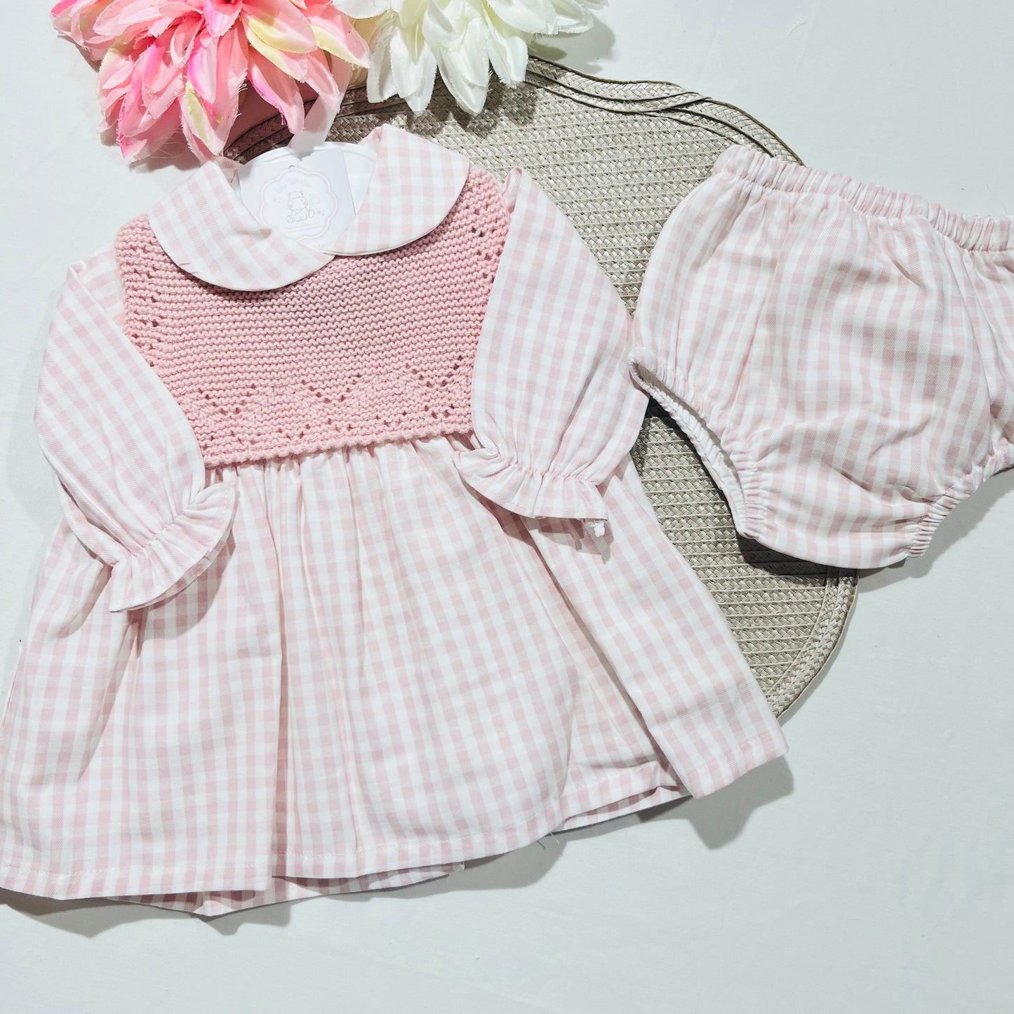 Conjunto Vichy -Vestido e colete - 1 aos 12M