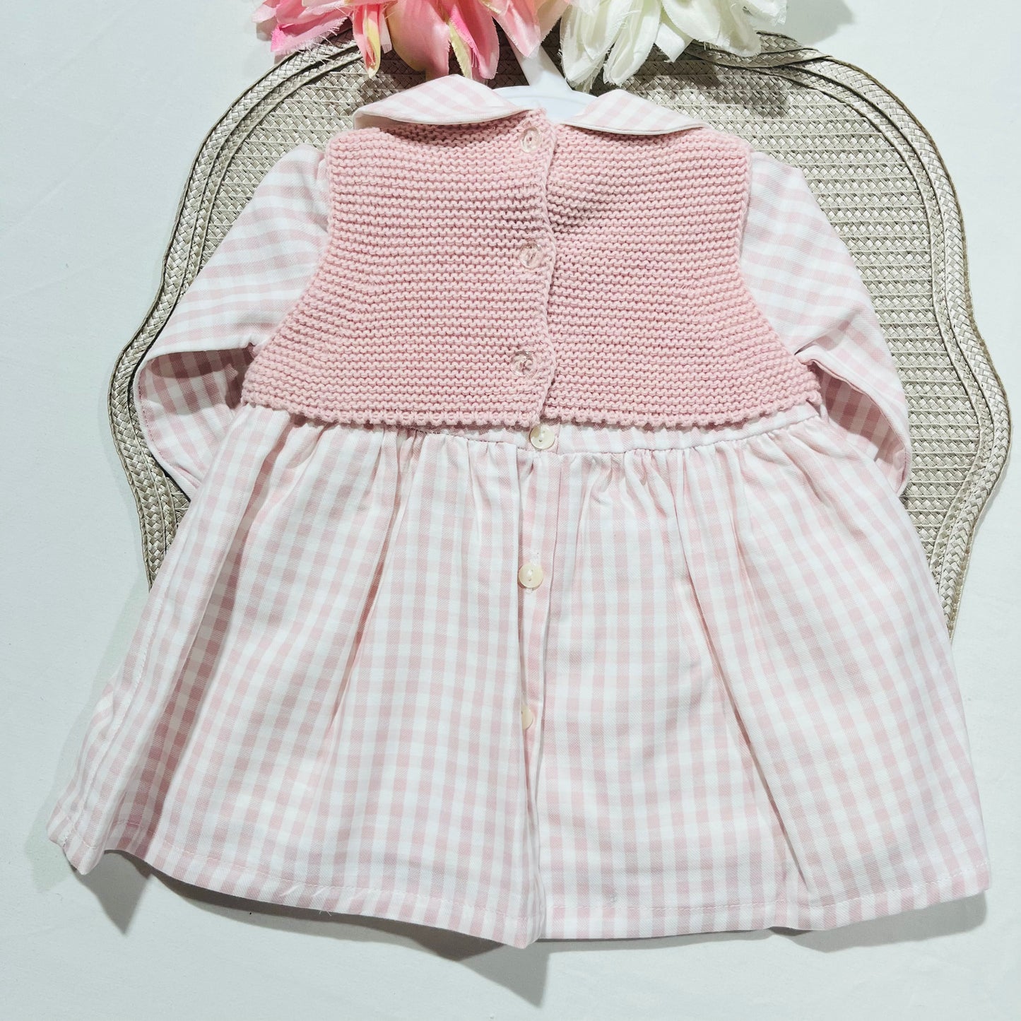 Conjunto Vichy -Vestido e colete - 1 aos 12M