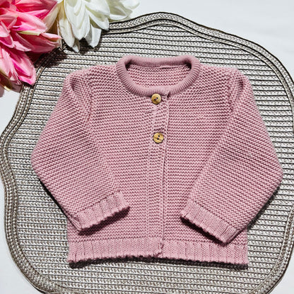 Conjunto Mimo  em malha para bebé - Rosa velho - 1 aos 12M