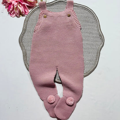 Conjunto Docinho  em malha - Rosa velho - 1 aos 12M
