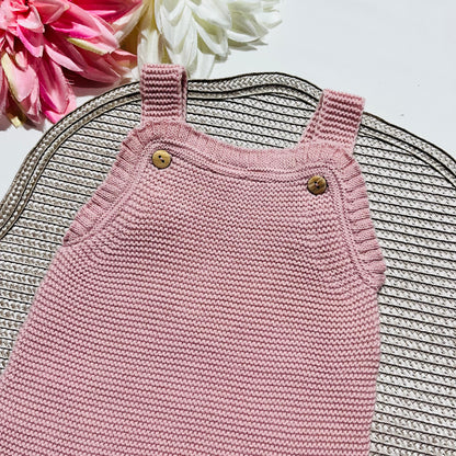 Conjunto Docinho  em malha - Rosa velho - 1 aos 12M