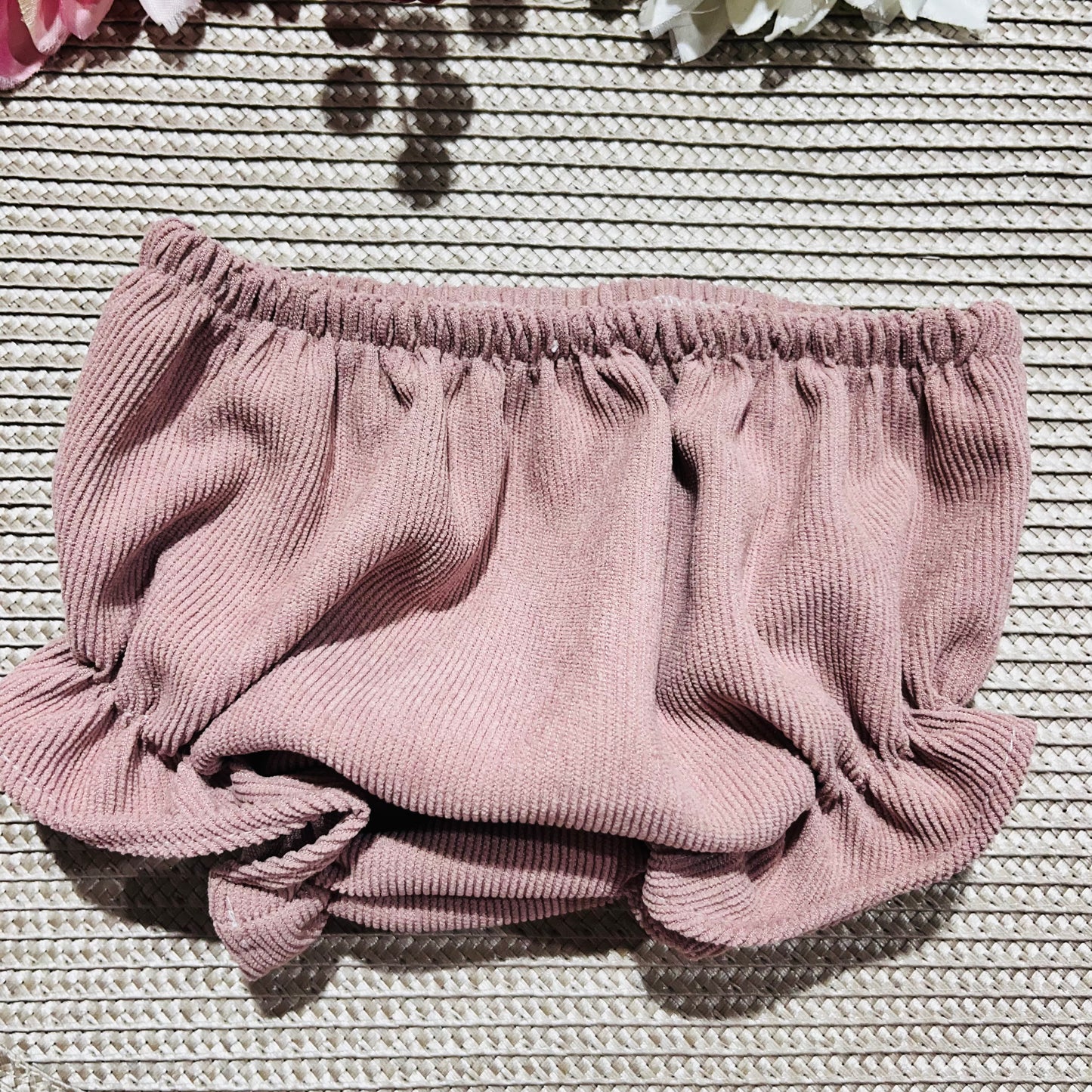 Vestido Aurora  para bebé - Rosa velho -  6 e 12M