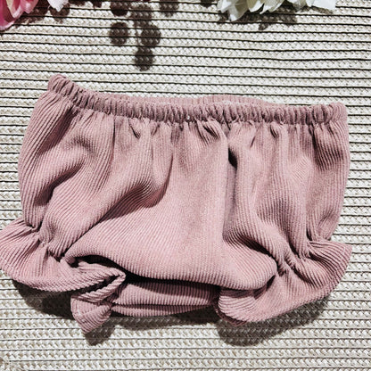 Vestido Aurora  para bebé - Rosa velho -  6 e 12M