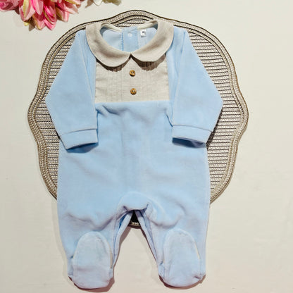 Conjunto Linho Premium para bebé - 6 peças - Azul bebé