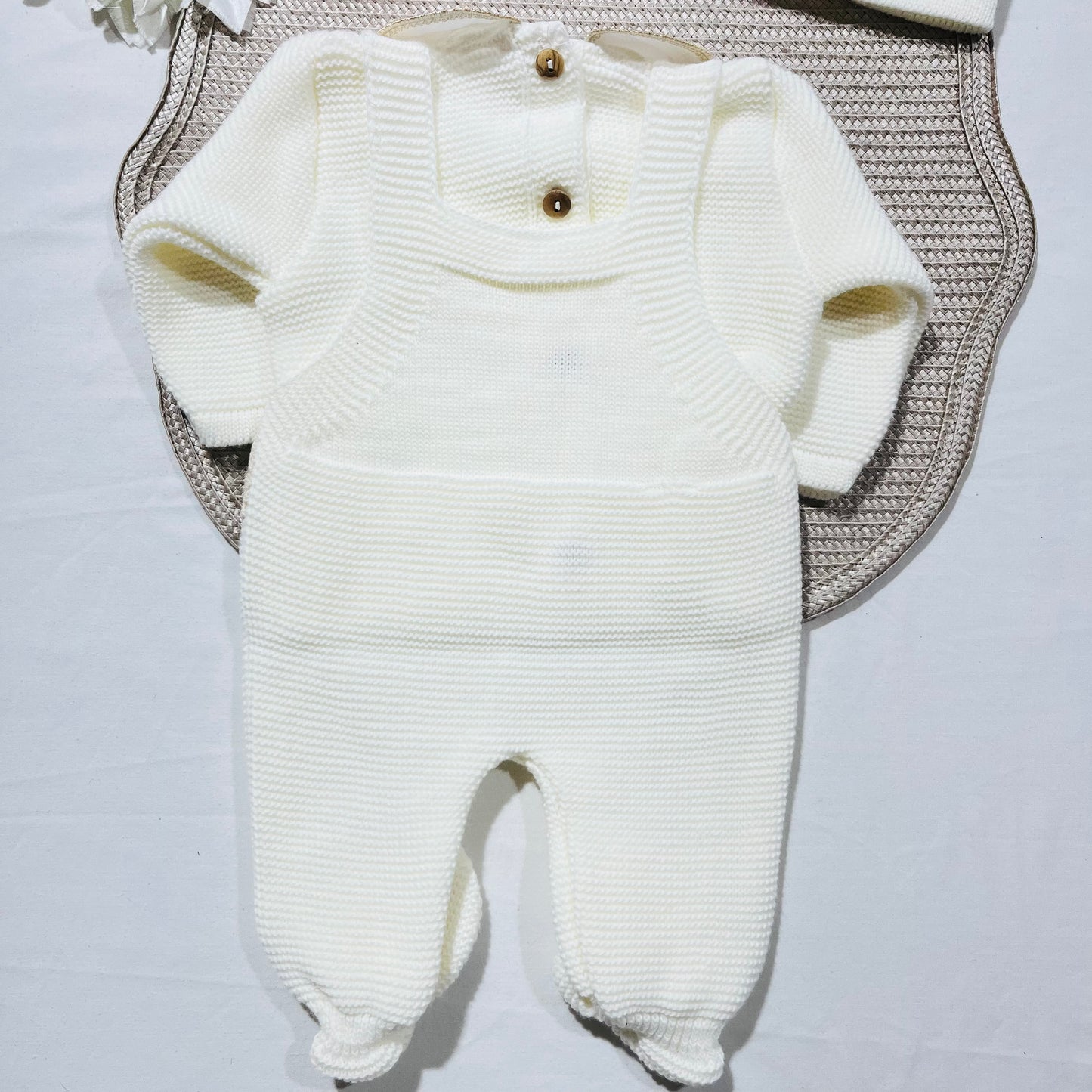 Conjunto Cindy em malha para bebé - 1/3M - Pérola