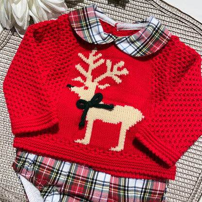 Conjunto Rena para bebé - 1 aos 12M - Vermelho
