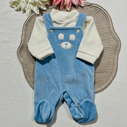 Conjunto para bebé - Urso ternura - 0 aos 2M - Azul cobalto