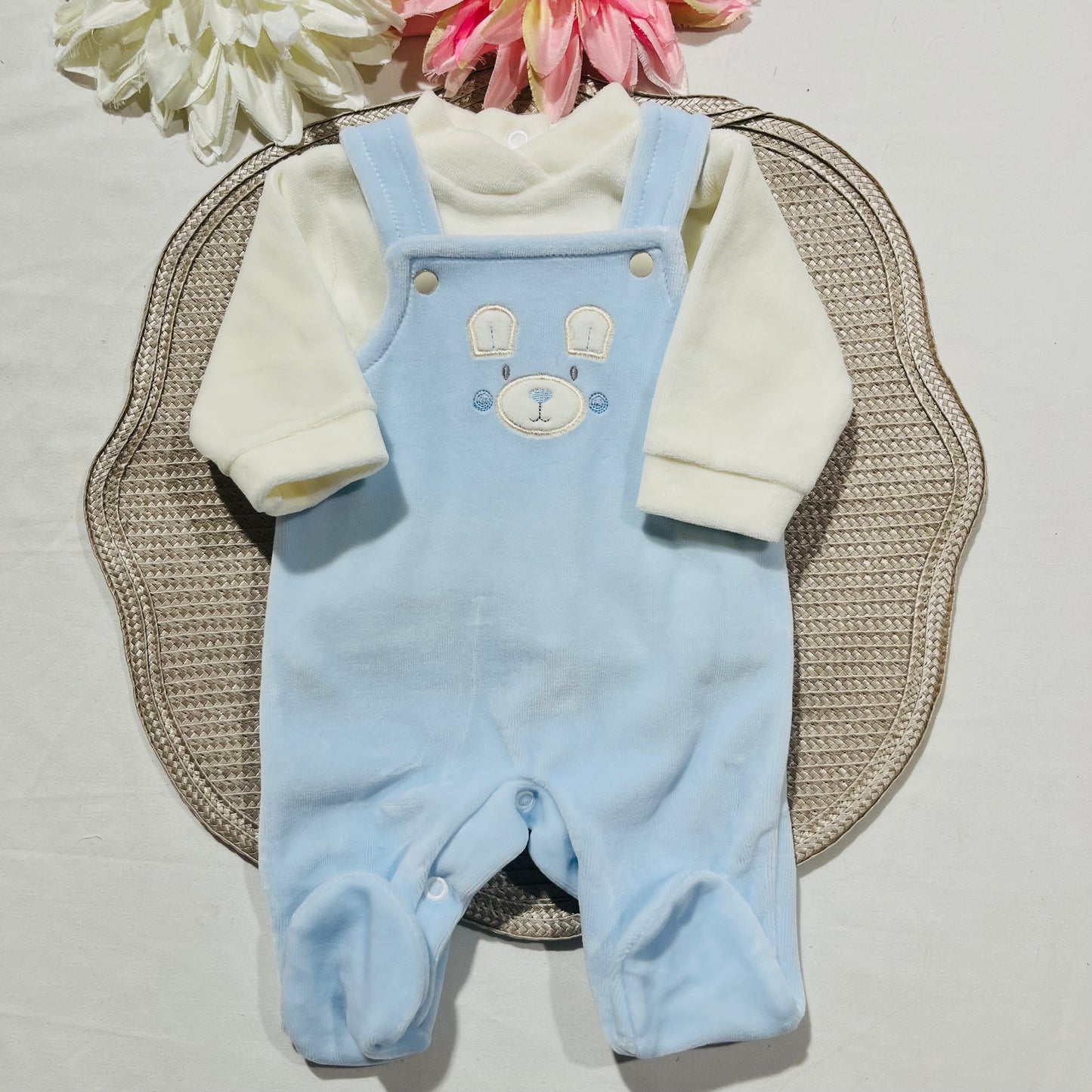 Conjunto para bebé - Urso ternura - 0 aos 2M - Azul bebé