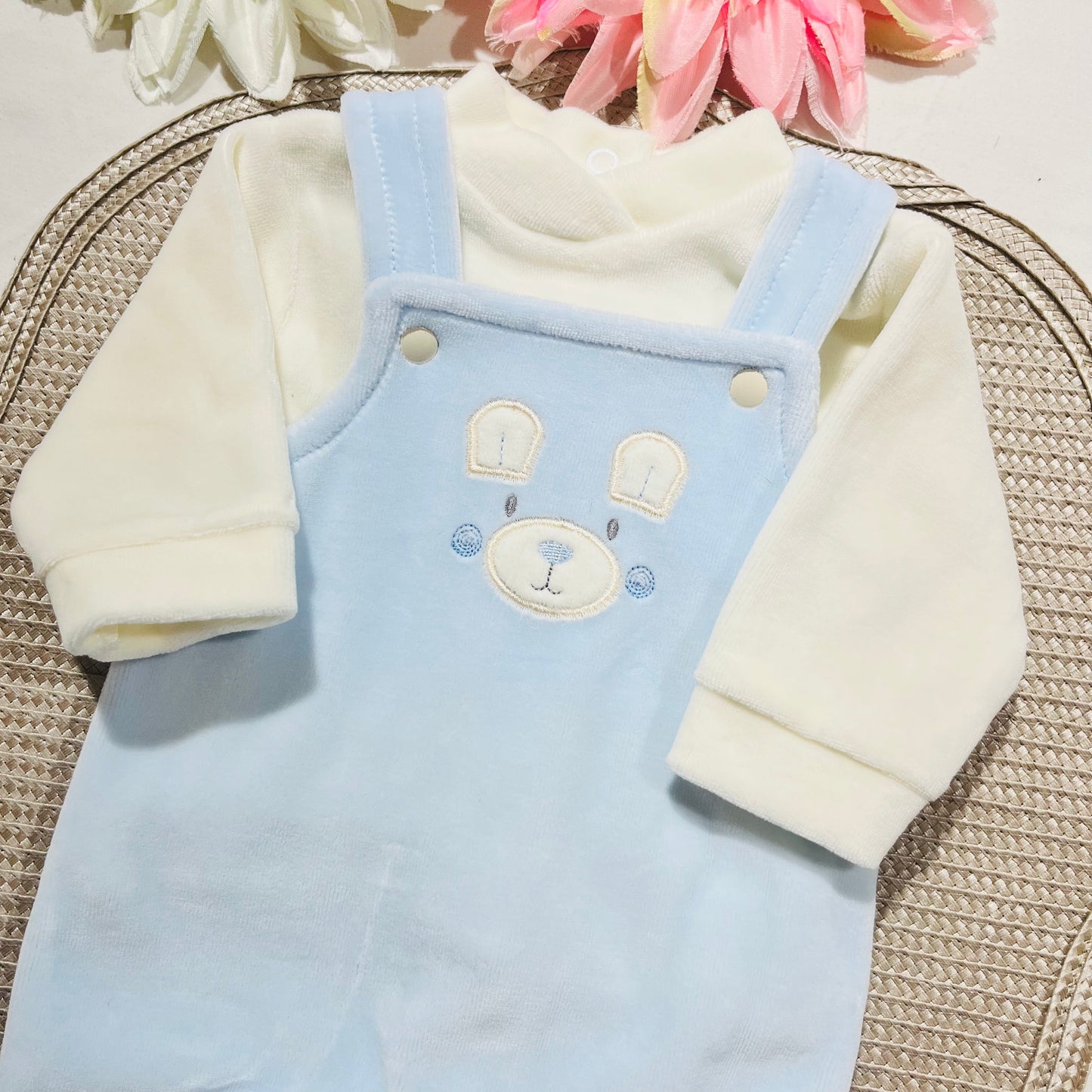 Conjunto para bebé - Urso ternura - 0 aos 2M - Azul bebé