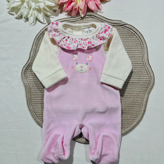 Conjunto para bebé - Urso ternura - 0 aos 2M - Rosa bebé
