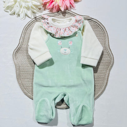 Conjunto para bebé - Urso ternura - 0 aos 2M - Verde claro