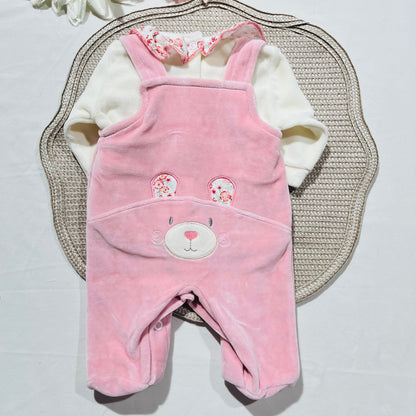 Conjunto para bebé - Urso ternura - 0 aos 2M - Rosa velho