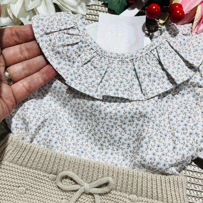 Conjunto Maria  em malha - 1 aos 12M - Areia