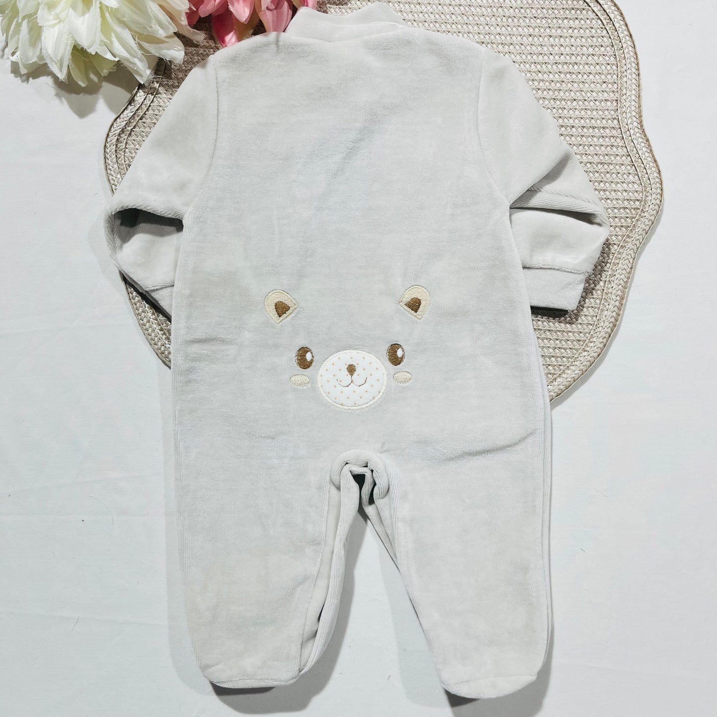 Babygrow Pituco em veludo - 1 aos 2M