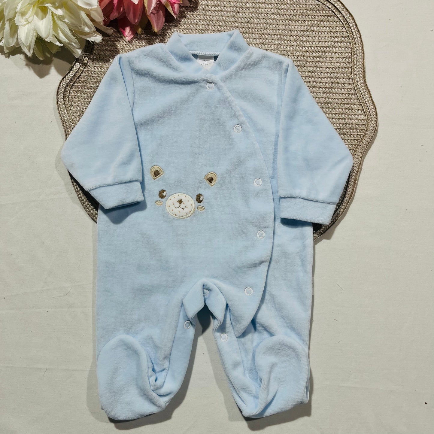 Babygrow Pituco em veludo - 1 aos 2M