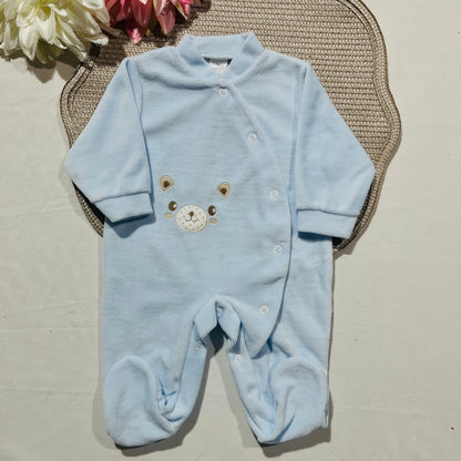 Babygrow Pituco em veludo - 1 aos 2M