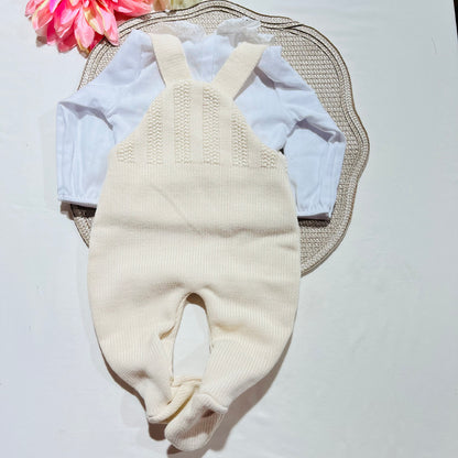 Conjunto Matilde em malha - 3M e 6M -Areia