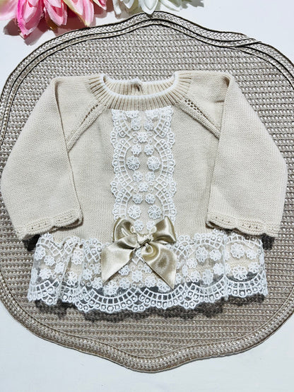 Conjunto Inês para bebé - 1 e 3M - Areia