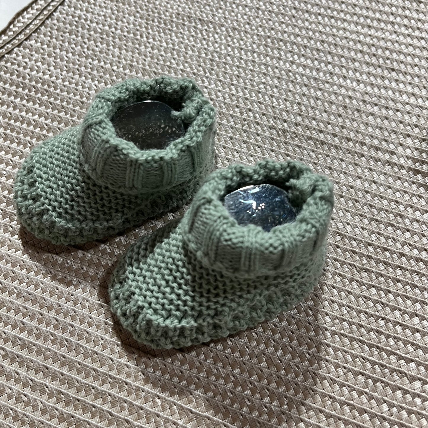 Conjunto Tricot  para bebé - 1 aos 6M - Verde seco