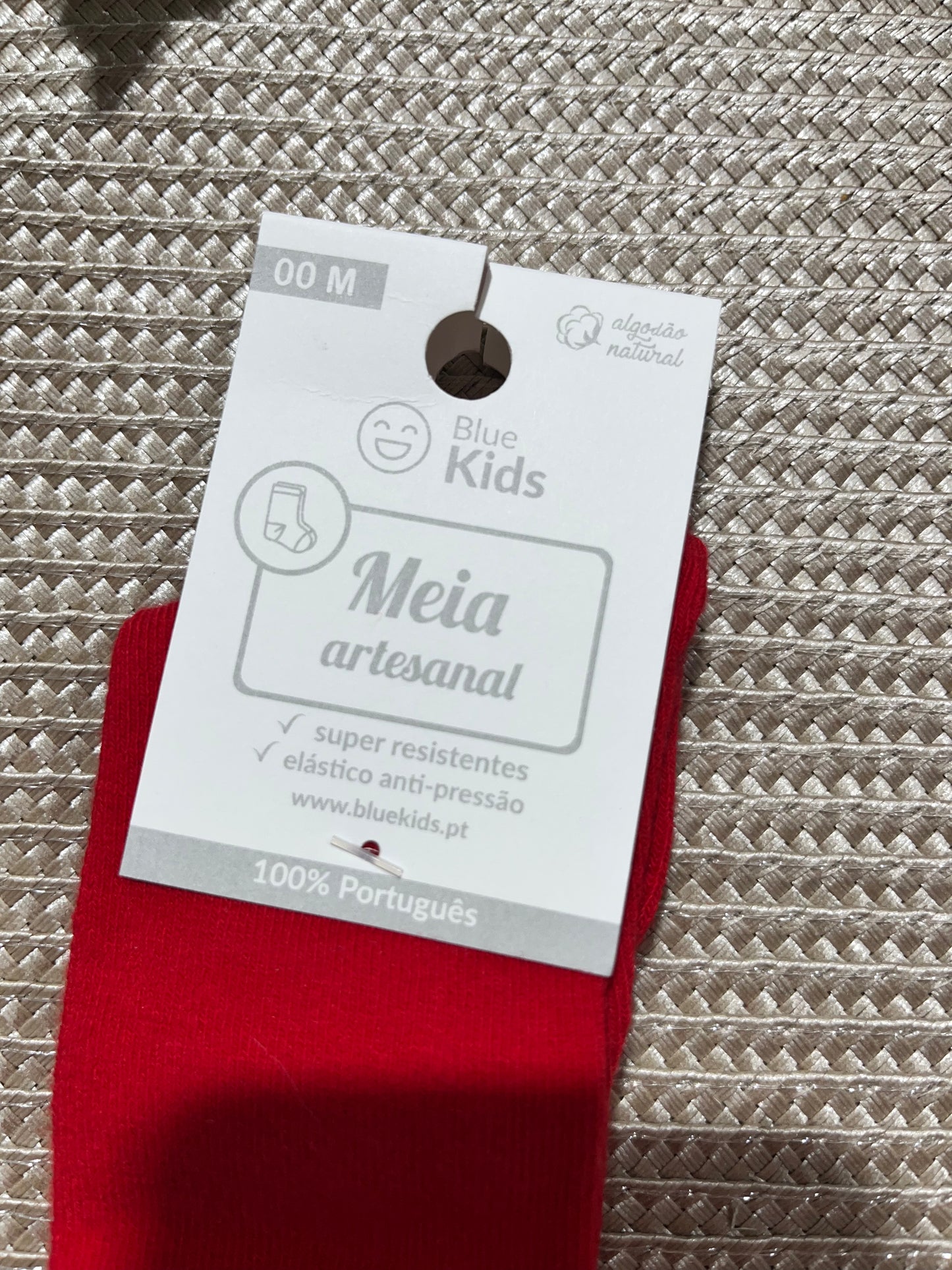 Meias até o joelho para bebé - 1 aos 12M - Algodão natural