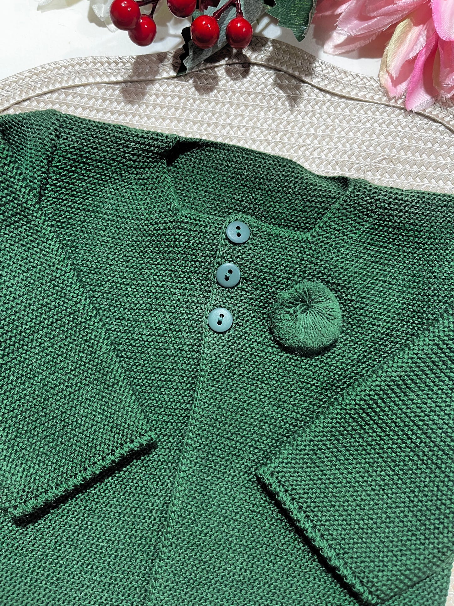 Casaco Pompom para bebé - 3 aos 12M