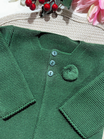 Casaco Pompom para bebé - 3 aos 12M