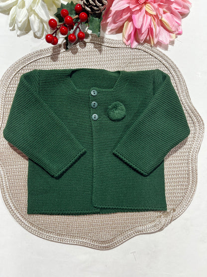 Casaco Pompom para bebé - 3 aos 12M