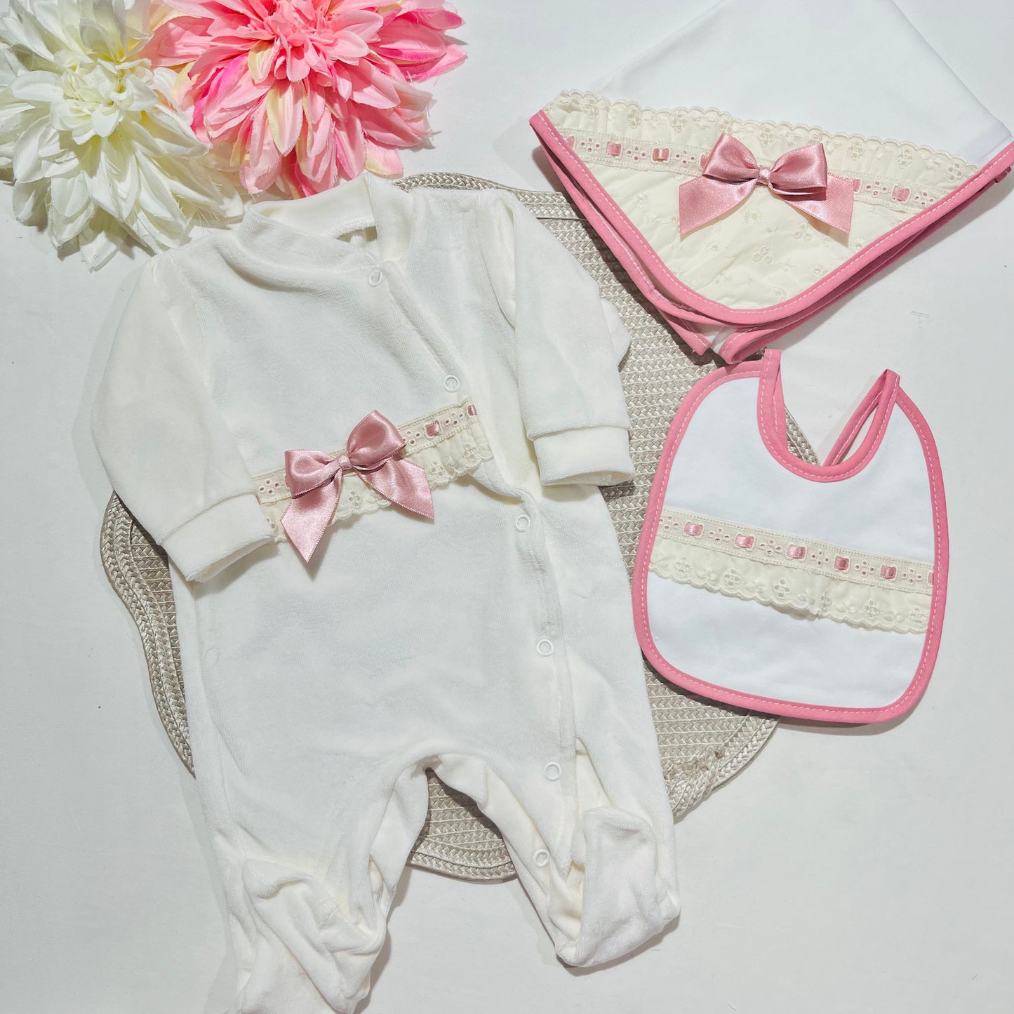 Kit Encanto para bebé - Rosa velho