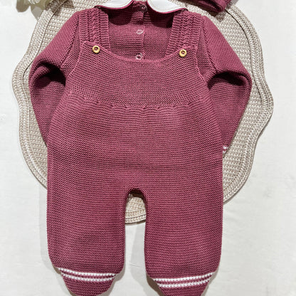 Conjunto Laço de Amor para bebé - 0/3M - Beringela